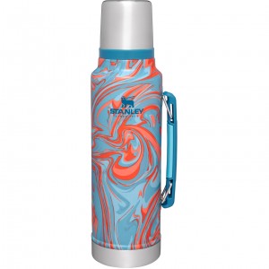 Stanley Classic Legendary Vacuum Insulated Bottle | 1.5 QT Pool Swirl | MWS310968