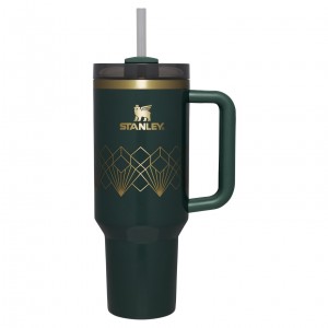 Stanley Deco Collection Quencher H2.0 FlowState™ Tumbler | 40 OZ Forest Gloss Deco | UKZ287516