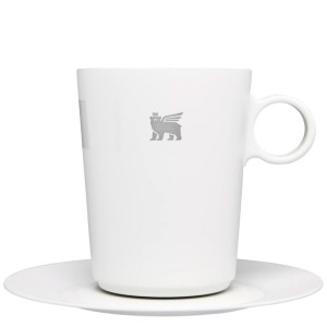 Stanley The DayBreak Café Latte Cup & Stillness Saucer | 10.6OZ Insulated Coffee Mug Pale Stone | GBM461987