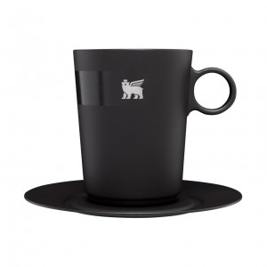Stanley The DayBreak Café Latte Cup & Stillness Saucer | 10.6OZ Insulated Coffee Mug Černé | JZF503721