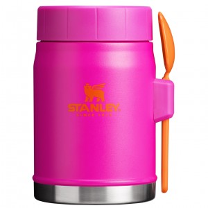 Stanley The Heat Wave Classic Legendary Food Jar + Spork | 14 OZ Vivid Violet | JBY149825