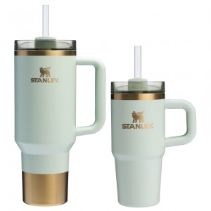 Stanley The Holiday Quencher H2.0 Samesies Sip Set | 40 OZ & 14 OZ Gilded Celadon | 40oz./14oz. | ZKU231570
