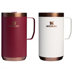 Stanley The Holiday Stay Hot Camp Mug Set | 24 OZ Gilded Pomegranate/Gilded Marshmallow | JDY349108
