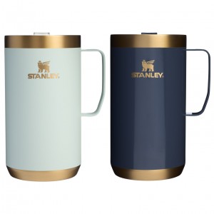 Stanley The Holiday Stay Hot Camp Mug Set | 24 OZ Gilded Celadon/Twilight | HLV576382
