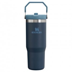 Stanley The IceFlow Flip Straw Tumbler | 30 OZ | Insulated Water Tmavě Blankyt | XKC721093