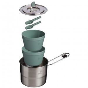 Stanley The Wildfare Go Two Bowl Cookset | 8-piece set | 1.25 QT Shale + Charcoal | TWF521470