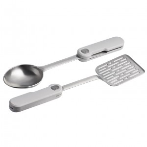 Stanley The Wildfare Pro Fold & Go Utensil Set | 2-piece set Pale Pebble | OZX153482