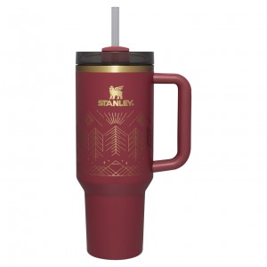 Stanley Winterscape Quencher H2.0 FlowState™ Tumbler | 40 OZ Cranberry Winterscape | TPA390685